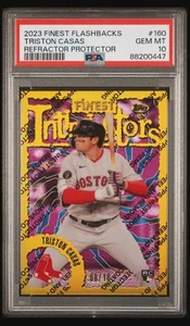 2023 Finest Flashbacks Triston Casas Gold Refractor With Coating /10 PSA 10 Pop2 - Picture 1 of 2