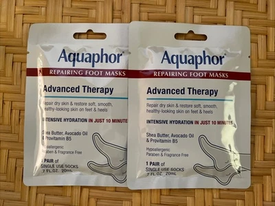 Aquaphor Advanced Therapy Repairing Foot Mask Intensive Hydration - 2 PKS/Pair - Image 1 of 3