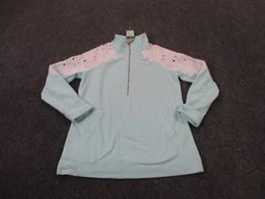 Lilly Pulitzer Jacket Womens S Blue Active Skipper Popover Preppy Track NEW - Picture 1 of 11