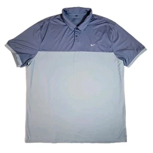 Nike Dri Fit Golf Polo Shirt Short Sleeve Standard Fit Mens Size XXL Blue - Picture 1 of 9