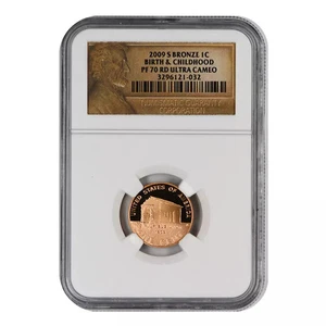2009-S Lincoln Cent NGC PF-70 RD ULTRA CAMEO BIRTH & CHILDHOOD - Picture 1 of 2
