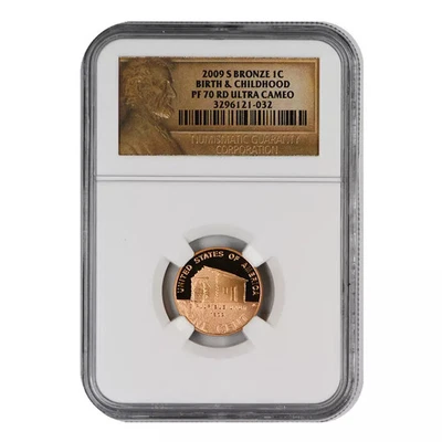 2009-S Lincoln Cent NGC PF-70 RD ULTRA CAMEO BIRTH & CHILDHOOD - Image 1 of 2