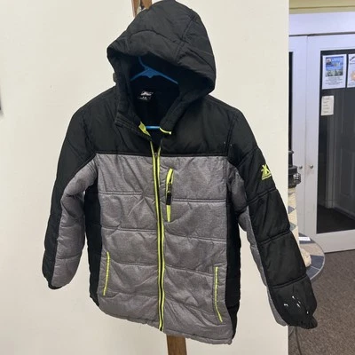 ZeroXposur Little Boy Size S/8 Mid Heather Black/Gray/Green Winter Puffer Jacket - Image 1 of 4