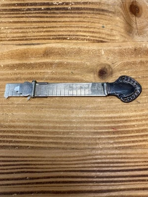 George Webster Sterling Silver Hem Ruler Caliper Art Deco - Image 1 of 4