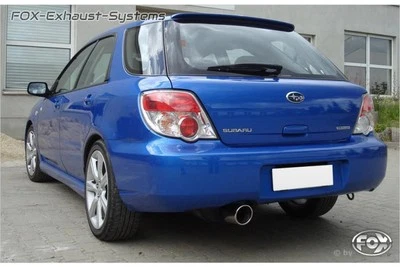 Sistema de carreras de acero inoxidable para Subaru Impreza GD Gg 2,0 l 92 kW 1x100 mm redondo Foto 1 de 4
