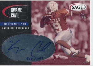 2000 SAGE #A34 Ahmed Plummer Autographs Red #/999 - Picture 1 of 2