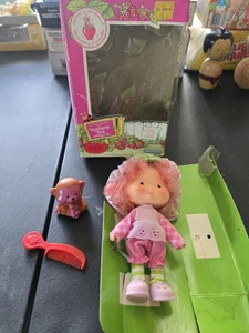 1982 Kenner SSC Strawberry Shortcake Puppe Raspberry Tart & Rhubarb in Box  - Bild 1 von 8