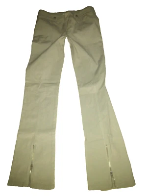 JLO Jean Pants,  Khaki Canvas Low Rise, Zip Hem For Flare or Bell - Image 1 of 4