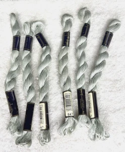 6 MINT Anchor Perle Pearl Cotton #847 Soft Gray Embroidery Floss Vintage Skein - Picture 1 of 3