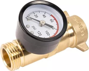 RV Water Pressure Regulator,Hi-Flow Water Regulator With Filter Screen and Gauge - Picture 1 of 6