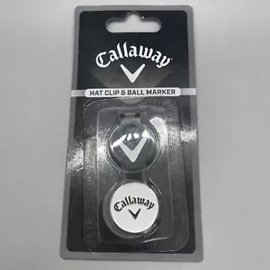 Callaway Golf Hat Clip and Ball Marker Black White New - Picture 1 of 4