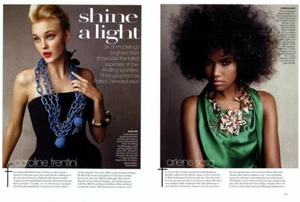 2008 revista editorial Demarchelier Caroline Trentini Sasha Pivovarova Coco - Imagen 1 de 3