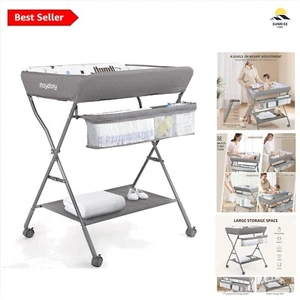 Baby Changing Table - From Birth to 11Kg, Diaper Station w/Wheels & Storage - Picture 1 of 8
