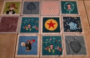 Patchwork Stoff und Liebe 11 Stoffstücke Maulwurf Schneewitchen Findus Baumwolle - Bild 1 von 10
