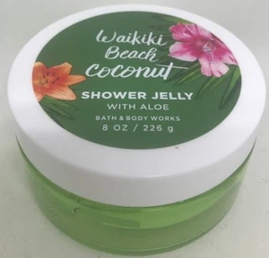 1 BATH & BODY WORKS WAIKIKI BEACH COCONUT SHOWER JELLY TUB GEL WASH LARGE ALOE - Picture 1 of 2