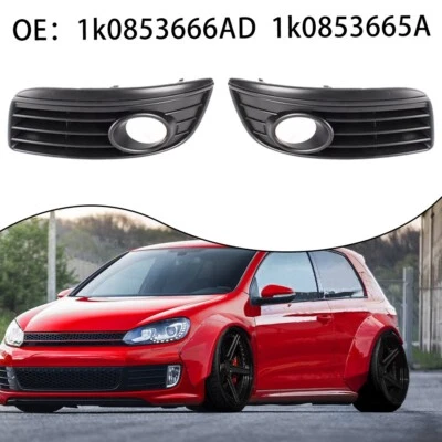 Front Fog Lights Lamp Grille Cover for Golf 5GT Wear Resistant Black Colour - Image 1 of 4