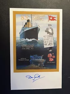 DON SMITH (7) - GREAT NEPHEW OF TITANIC CAPTAIN - SIGNED TITANIC POSTCARD - Picture 1 of 2
