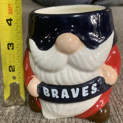 Vela de Navidad vintage Atlanta Braves Santa adorno de vidrio Navidad MLB béisbol Foto 1 de 4