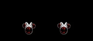 Disney Birthstone Stud Minnie Mouse Earrings Earrings Ruby Crystal (a) - Picture 1 of 6
