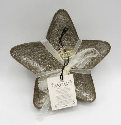 PLATOS DE APERITIVO DE VIDRIO TURCO EN FORMA DE ESTRELLA AKCAM PLATA BRILLO Foto 1 de 4