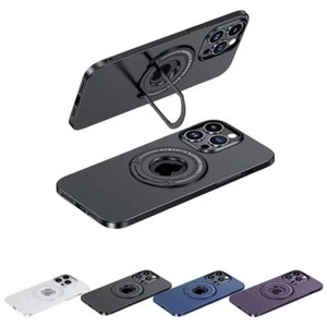 Magnetic Bracket Matte Skin Feeling Hard Case Cover For iPhone 14 Pro Max 13 Pro - Picture 1 of 15