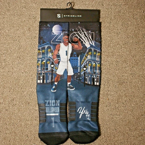 STRIDELINE ZION WILLIAMSON SUPERHERO COMFY FULL SUB SOCKS Size M/L N.O. PELICANS Cover