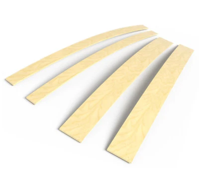 Paquete de 5 listones de madera de abedul 5 cm x 90 cm base de cama con resortes de repuesto Single King Foto 1 de 4