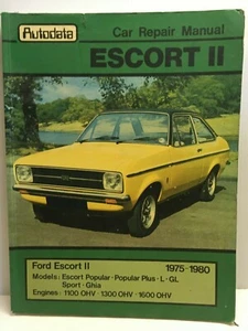 Autodata - Ford Escort Mk Ll De 1975-1980 Propietario Coche Reparación Manual - Imagen 1 de 7