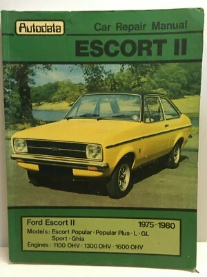 Autodata - Ford Escort Mk Ll De 1975-1980 Propietario Coche Reparación Manual - Imagen 1 de 4