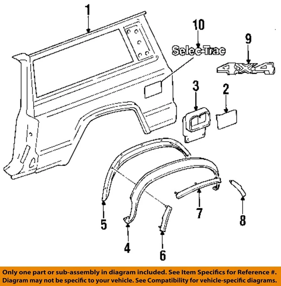CHRYSLER OEM 84-96 Cherokee Exterior Trim-Wheel Flare Retener 55003238 Foto 1 de 1
