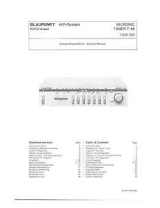 Manual de servicio instrucciones para Blaupunkt Micronic T-60 - Imagen 1 de 1