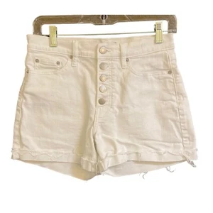 Calvin Klein Shorts Women's 26 White Denim High Rise Button Fly Raw Hem - Bild 1 von 10