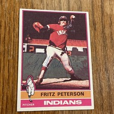 Fritz Peterson 1976 Topps Card #255 Signed  Autograph