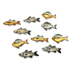 Handmade Ceramic Fish Magnet – Cute Fridge Magnet for Beach House Decor - Picture 1 of 11