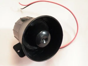 12v 6 Tone  10W 110db 70mm Miniature Siren VERY LOUD Black 1 Post any q 201g 6T6 - Picture 1 of 9