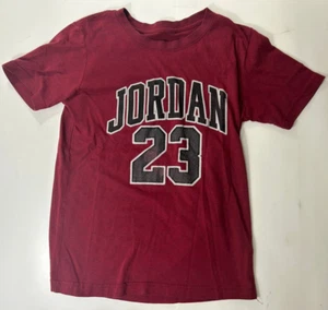 Boys Medium Jordan 23 T Shirt Red (graphic is a bit faded) Youth M - Picture 1 of 5
