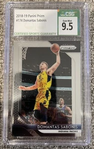 2018-19 Panini Prizm DOMANTAS SABONIS #174 Base Indiana Pacers Graded CSG 9.5 - Picture 1 of 2