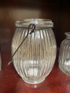 NEW Pottery Barn Vintage Glass Jar Hanging Lantern Tea Light Holder Rustic Sm Lg - Picture 1 of 10