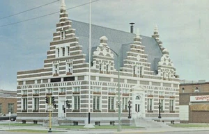 U.S. Post Office - New Ulm, Minnesota - RPPC non affrancato - Foto 1 di 3