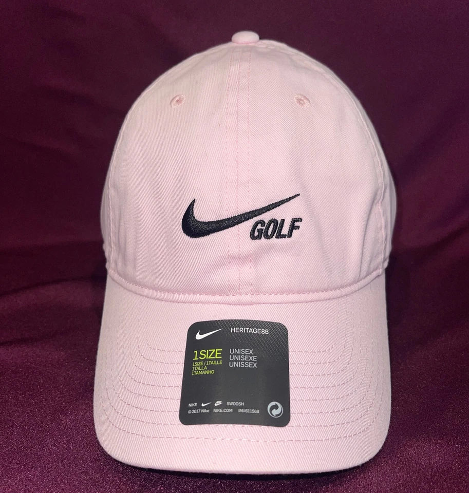 Nike Golf Heritage86 Washed Unisex Adjustable Hat Cap Pink White Cu9887 663