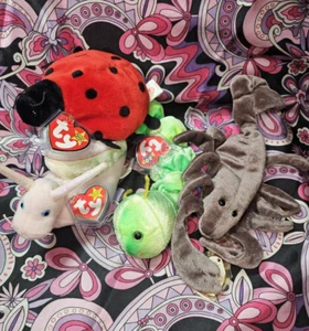 4x INSECTS BUG BEANIES LOT ✨️ MWMT Mint, near Mint ✨️ TY Beanie Baby Plush - Picture 1 of 8