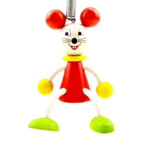 Hess 14701 Schwingfigur "Maus" mit Feder, aus Holz, aus Erzgebirge - Bild 1 von 1