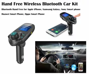 T11 Handsfree Bluetooth Car Kit FM Transmitter Car Charger USB Music Player - Bild 1 von 4