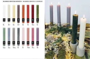 Velas de varilla velas de candelabro teñidas 16 colores paquete de 2 velas Wiedemann NUEVO - Imagen 1 de 56