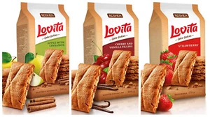 Ukrainische Süßigkeiten ROSHEN Kuchen Plätzchen "Lovita" Apfel Zimt, Kirsche, Erdbeere - Bild 1 von 4