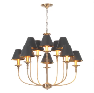 New Vintage Black Iron Chandelier Pendant Lights LED Lamp Living room Lighting - Image 1 of 4