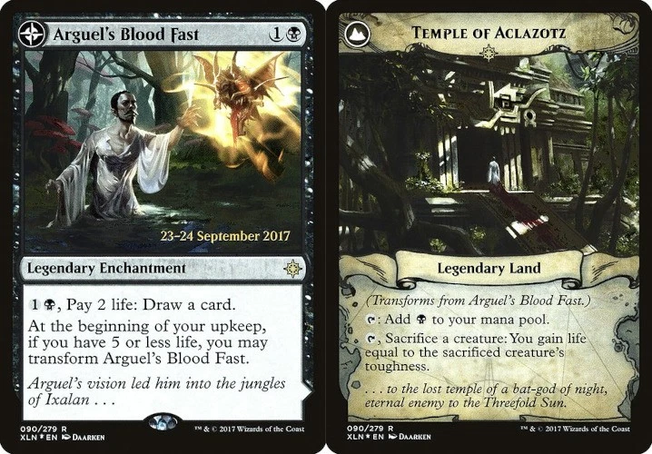 Arguel's Blood Fast // Temple of Aclazotz - Foil - Prerelease Promo Magic mtg x1 - Image 1 of 1