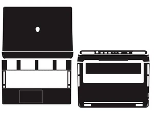 Sticker Skin for Alienware 18 AREA-51 2025 (18") Laptop Carbon Vinyl Cover - Afbeelding 1 van 36
