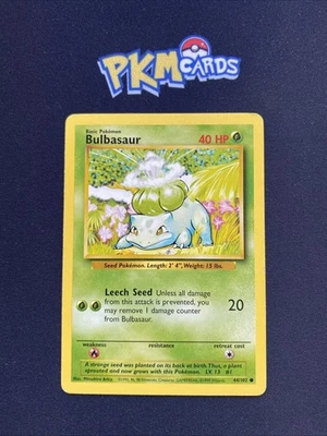 Pokémon TCG Bulbasaur Base Set 44/102 Regular LP. - Image 1 of 3