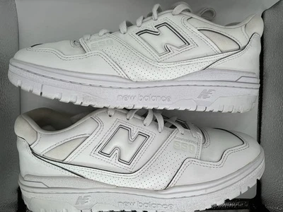 New Balance 550 Triple White Leather Sneakers Classic Shoes Men's Size 11 - Image 1 of 4